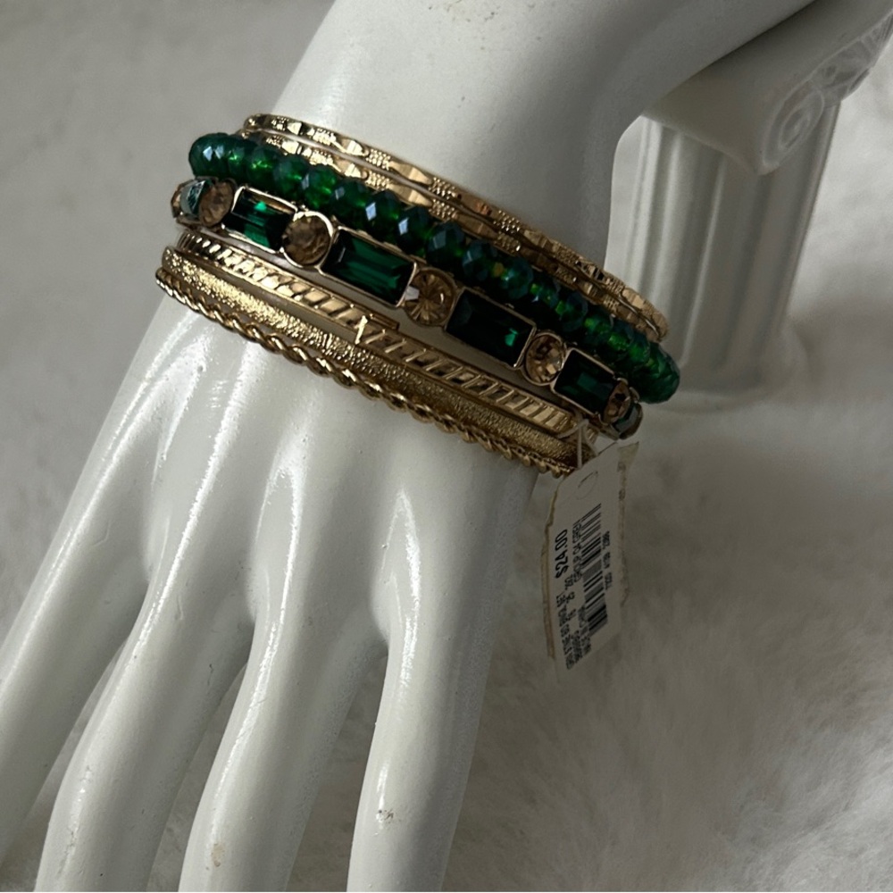 Macy's Elegant Gold and Emerald Bracelet Collection